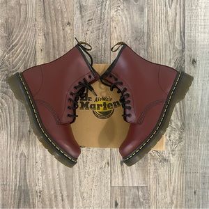 Women’s Dr. Martens 1460 8 Eye Boot Smooth Cherry Red